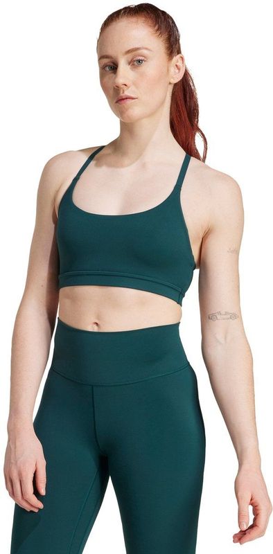 adidas - All Me Light-Support - Sportbeha - Groen - Dames