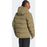 adidas - Helionic - Sportjas - Donkergrijs / Olijfgroen - Gewatteerd Korte Jas