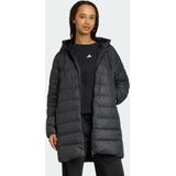 adidas - Essentials CLIMAWARM 3-Stripes Light Down Parka - Dames - Zwart