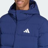 adidas SPORTSWEAR - Helionic - Sportjas - Donkerblauw - Gewatteerd Korte Jas