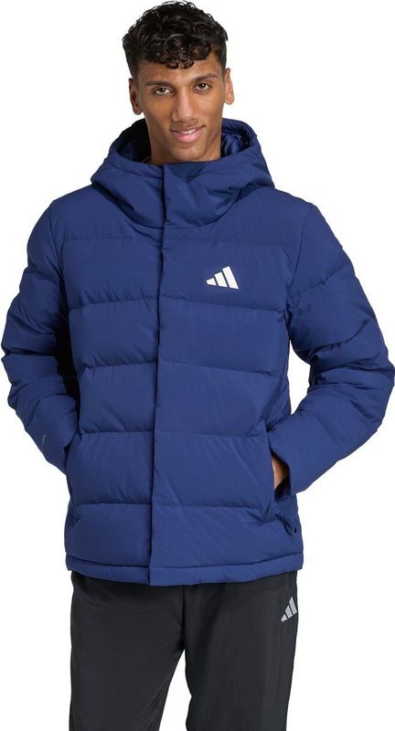 adidas SPORTSWEAR - Helionic - Sportjas - Donkerblauw - Gewatteerd Korte Jas
