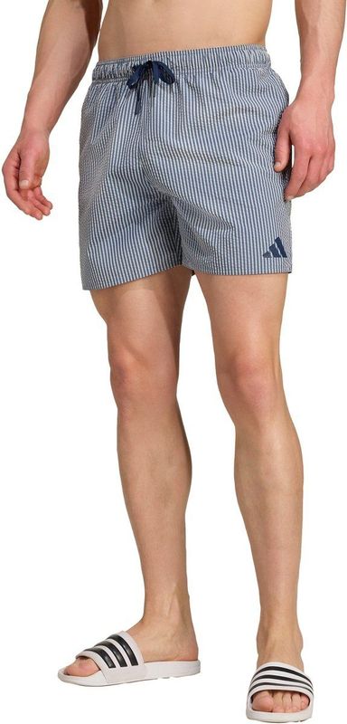 adidas - Sportswear Seersucker Stripy - Zwemshort - Wit - 5-Inch