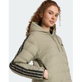 adidas - Essentials CLIMAWARM 3-Stripes Light Down Parka - Groen - Dames