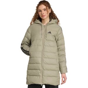 adidas - Essentials CLIMAWARM 3-Stripes Light Down Parka - Dames - Groen
