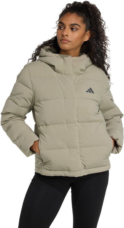 adidas Sportswear Helionic CLIMAWARM Donsjack met Capuchon - Dames - Groen- XS