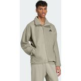 adidas - City Tech High Pile Fleece - Ritsjack - Groen - Heren