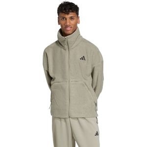 adidas - City Tech High Pile Fleece - Ritsjack - Groen - Heren