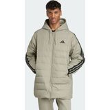 Essentials CLIMAWARM 3-Stripes Light Down Parka met Capuchon