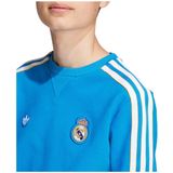 adidas - Real Madrid Terrace Icons Crew - Sweater - Blauw Wit