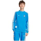 adidas - Real Madrid Terrace Icons Crew - Sweater - Blauw Wit