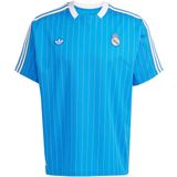 adidas - Real Madrid Terrace Icons - T-Shirt - Blauw - 100% Gerecycled Polyester