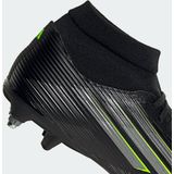 adidas - F50 League Mid - Voetbalschoenen - Zwart Zilver Neongeel - IJzeren Noppen