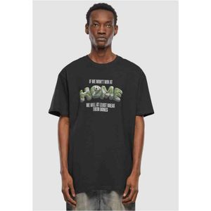 Mister Tee Upscale - Home Heavy Oversize Heren T-shirt - Zwart