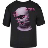 Miss Tee - Cutie Balaclava Dames T-shirt - Zwart