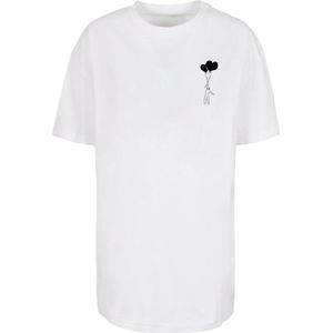 Merchcode - Love In The Air Oversized Boyfriend Dames T-shirt Wit