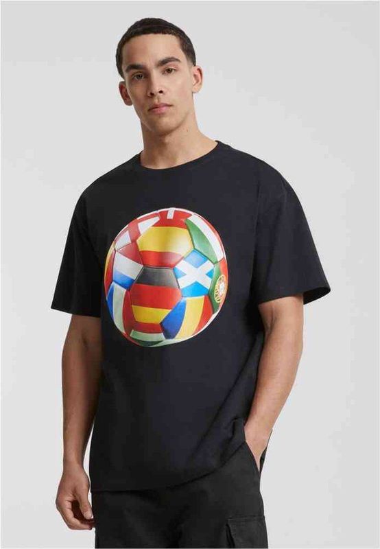 Mister Tee Upscale - Football's Coming Home 2024 Europe Tour Oversize Heren T-shirt - Zwart