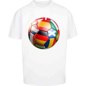 Mister Tee Upscale - Football's Coming Home 2024 Europe Tour Oversize Heren T-shirt - Wit