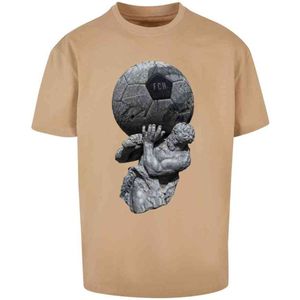 Mister Tee Upscale - Football's coming Home Play God Oversize Heren T-shirt - Beige