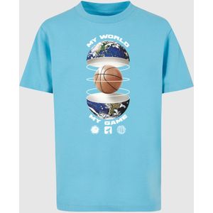 Mister Tee - Kids Ballin World Kinder T-shirt - Kids 146 152 - Blauw