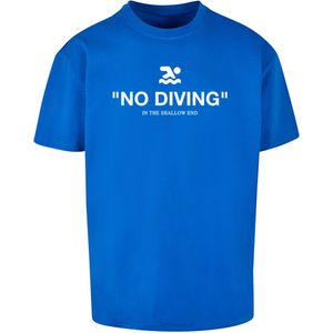 Mister Tee Upscale - No Diving Heavy Oversize Heren T-shirt Blauw