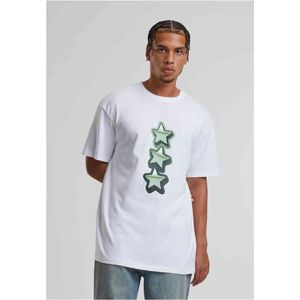 Mister Tee Upscale - Peace Love Heavy Oversize Heren T-shirt - Wit