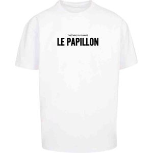Mister Tee Upscale - Theorie Du Chaos Oversize Heren T-shirt - Wit