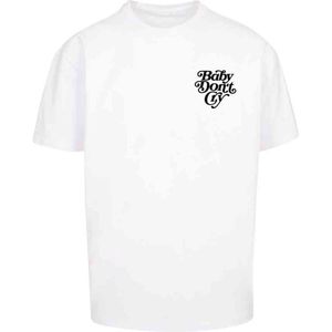 Mister Tee Upscale - Baby Don't Cry Oversize Heren T-shirt - Wit