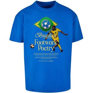 Mister Tee Upscale - Footwork Poetry Oversize Heren T-shirt - Blauw