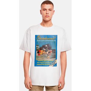 Merchcode - The Skateboard Magazine Cover No 8 Oversize Heren T-shirt - Wit