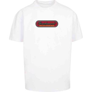 Merchcode - The Skateboard Magazin Cover No Oversize Heren T-shirt - Wit