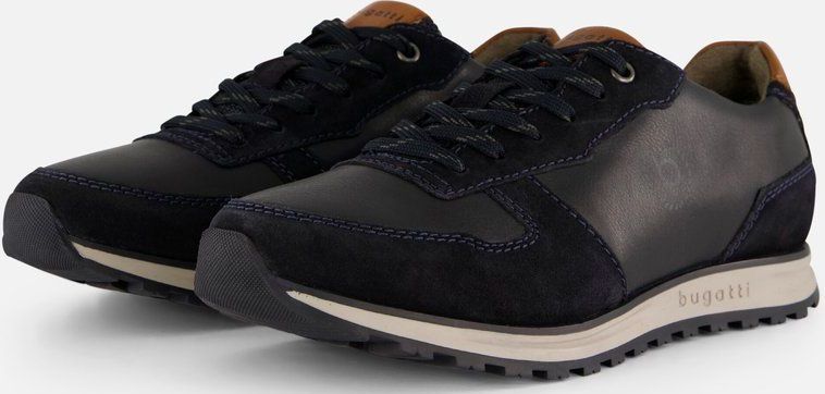 Bugatti - Cirino - Sneakers - Blauw - Leer - Rubber Zool