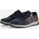 Bugatti - Arriba - Sneakers - Blauw - Leer - Vetersluiting - Rubber Zool