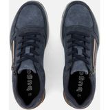 Bugatti - Arriba - Sneakers - Blauw - Leer - Vetersluiting - Rubber Zool