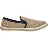 Espadrilles - Effen - Imitatieleer/Textiel - Versterkte Hak - Slip Sluiting