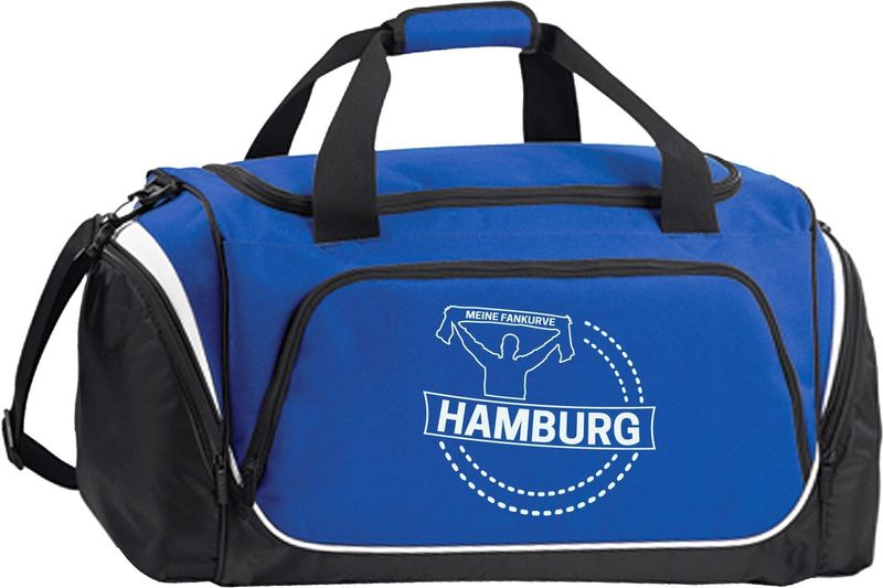 multifanshop Sporttasche - Hamburg - Meine Fankurve - Druck weiß - Tasche