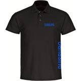 multifanshop Poloshirt - Duisburg - Brust & Seite - Druck blau - Polo