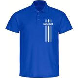 multifanshop Poloshirt - Karlsruhe - Streifen - Druck weiß - Polo