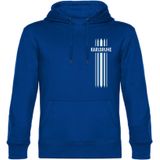multifanshop Kapuzen Sweatshirt - Karlsruhe - Streifen - Druck weiß - Hoodie