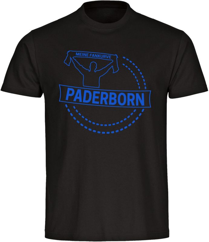 multifanshop Kinder T-Shirt - Paderborn - Meine Fankurve - Druck blau - Kind