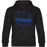 multifanshop Kapuzen Sweatshirt - Paderborn - Meine Fankurve - Druck blau - Hoodie
