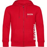 multifanshop Kapuzen Sweatshirt Jacke - Bayern - Brust & Seite - Druck weiß - Sweat