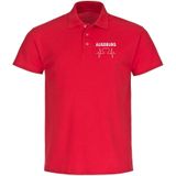 multifanshop Poloshirt - Augsburg - Herzschlag - Druck weiß - Polo