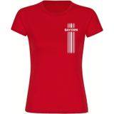 multifanshop Damen T-Shirt - Bayern - Streifen - Druck weiß - Frauen