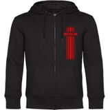 multifanshop Kapuzen Sweatshirt Jacke - Berlin rot - Streifen - Druck rot - Sweat