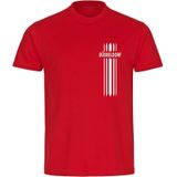 multifanshop Kinder T-Shirt - Düsseldorf - Streifen - Druck weiß - Kind