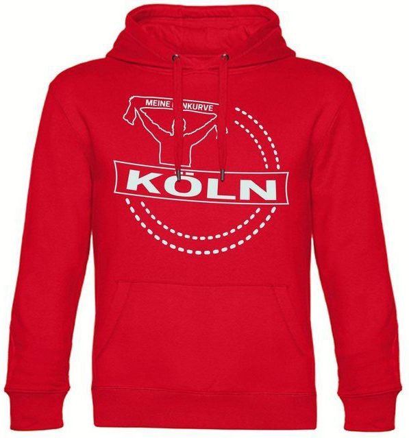 multifanshop Kapuzen Sweatshirt - Köln - Meine Fankurve - Druck weiß - Hoodie