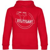 multifanshop Kapuzen Sweatshirt - Stuttgart - Meine Fankurve - Druck weiß - Hoodie