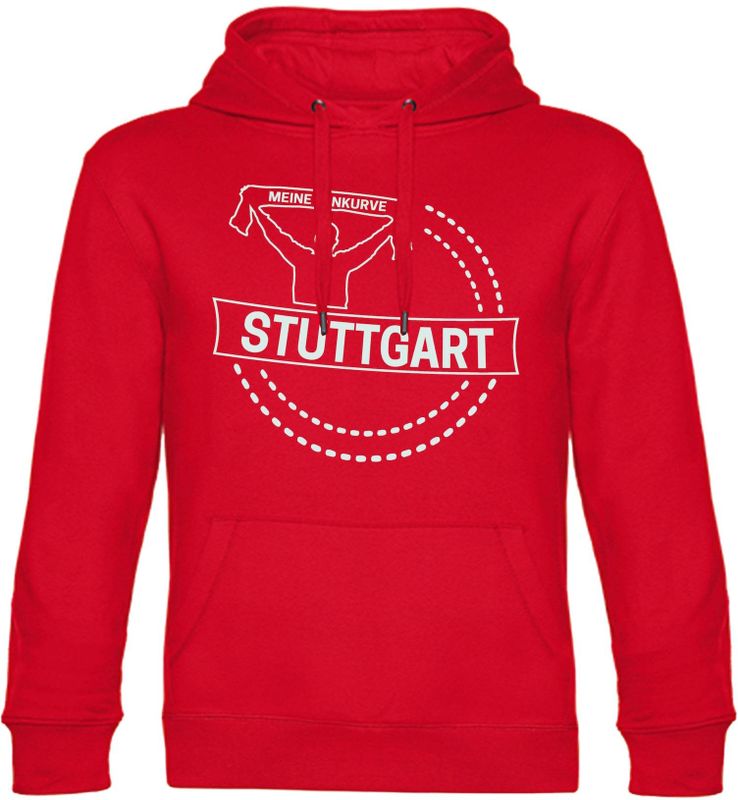 multifanshop Kapuzen Sweatshirt - Stuttgart - Meine Fankurve - Druck weiß - Hoodie
