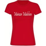 multifanshop Kinder T-Shirt - Mainz - Mainzer Mädchen - Druck weiß - Kind
