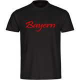 multifanshop Herren T-Shirt - Bayern - Schriftzug - Druck rot - Männer